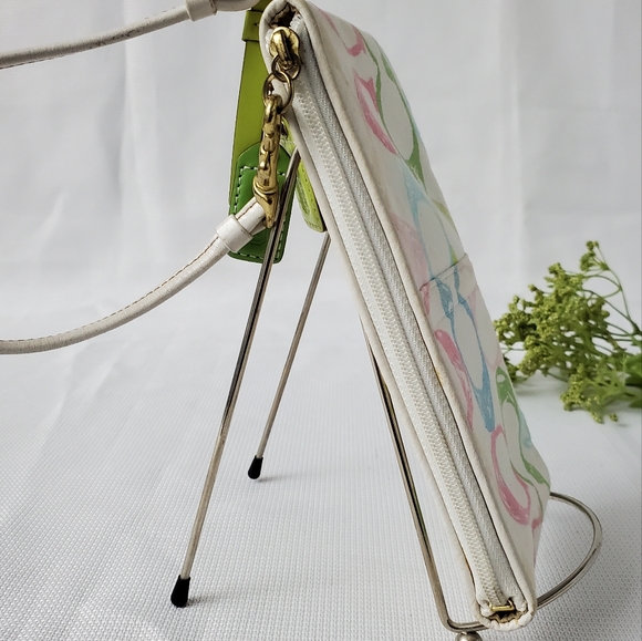 COACH Wristlet White Multi-Color CC Scribble Wristlet - Picture 9 of 15